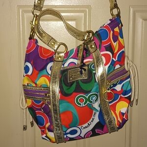Vintage Coach Colorful Handbag